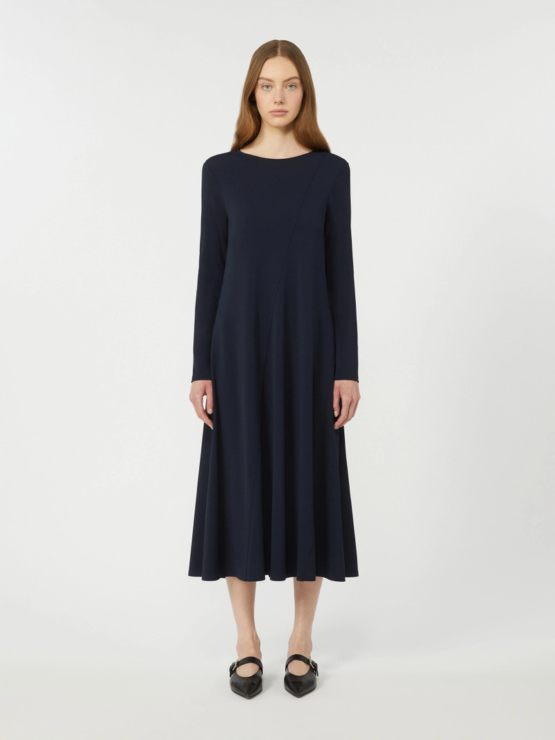 ACRO Long viscose jersey dress - NAVY 3