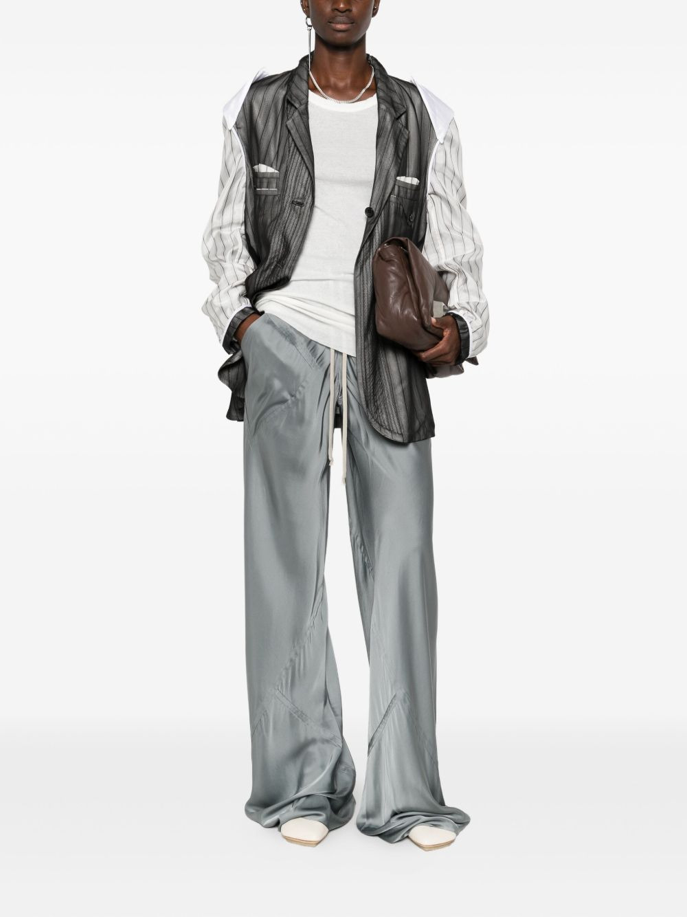 drawstring satin trousers - 2