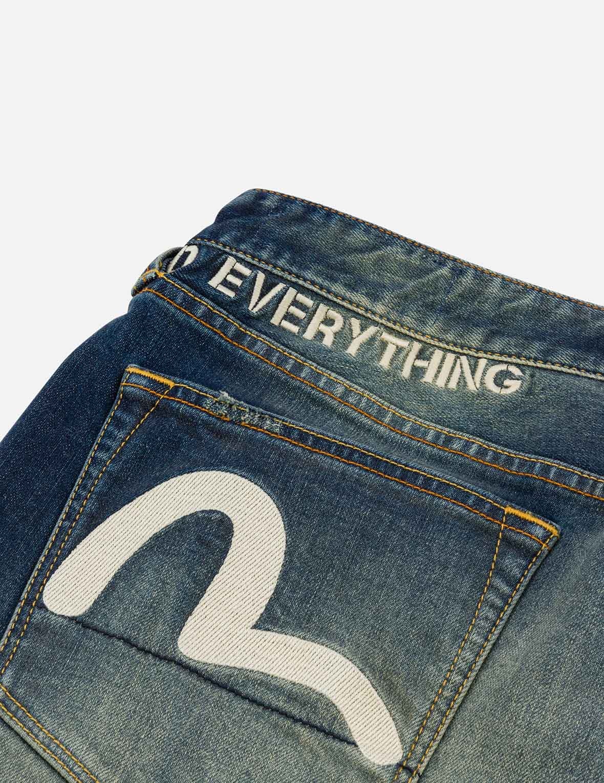 Logo Print and Seagull Embroidery Carrot Fit Jeans #2017 - 18