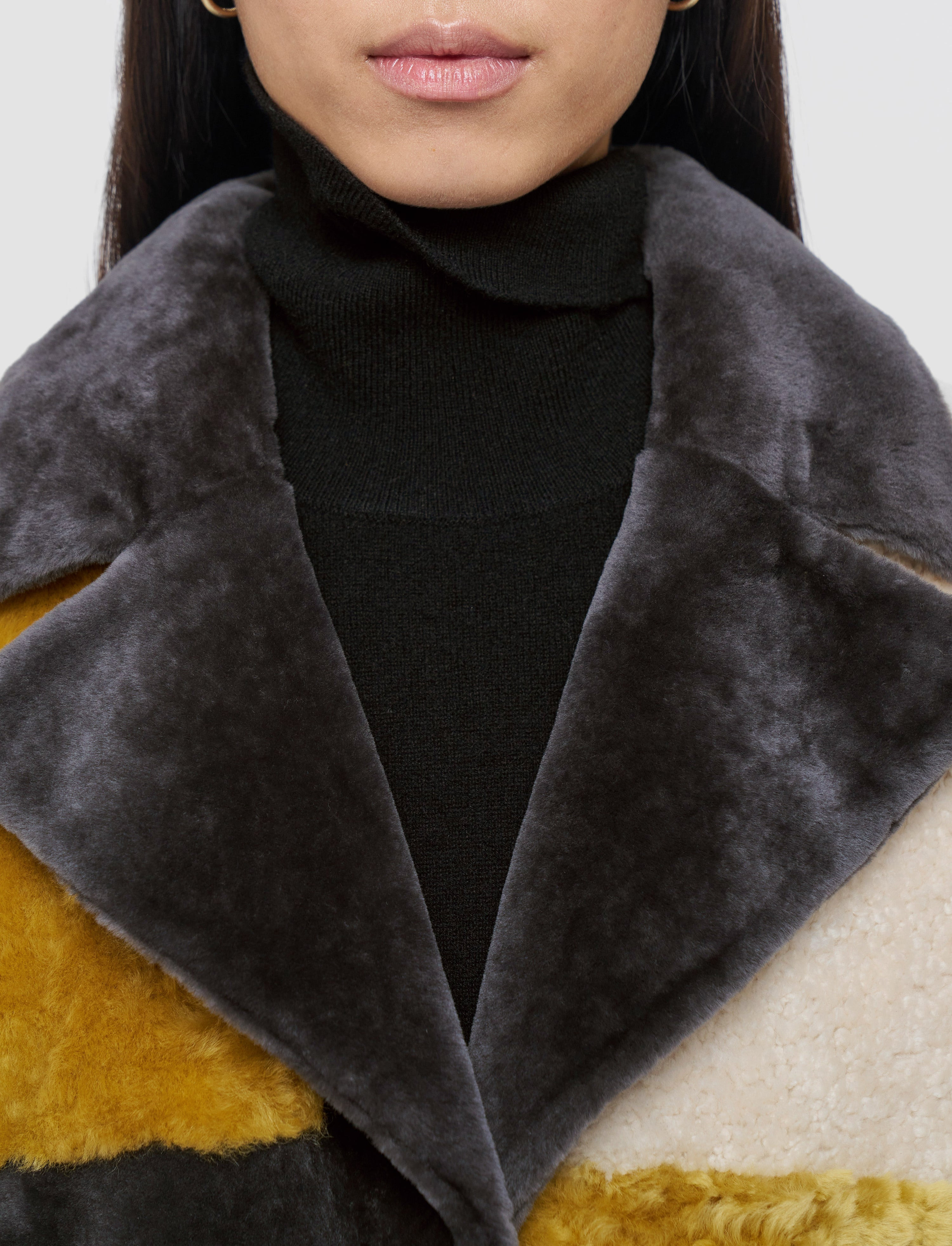 Martel Overlay Shearling Coat - 5