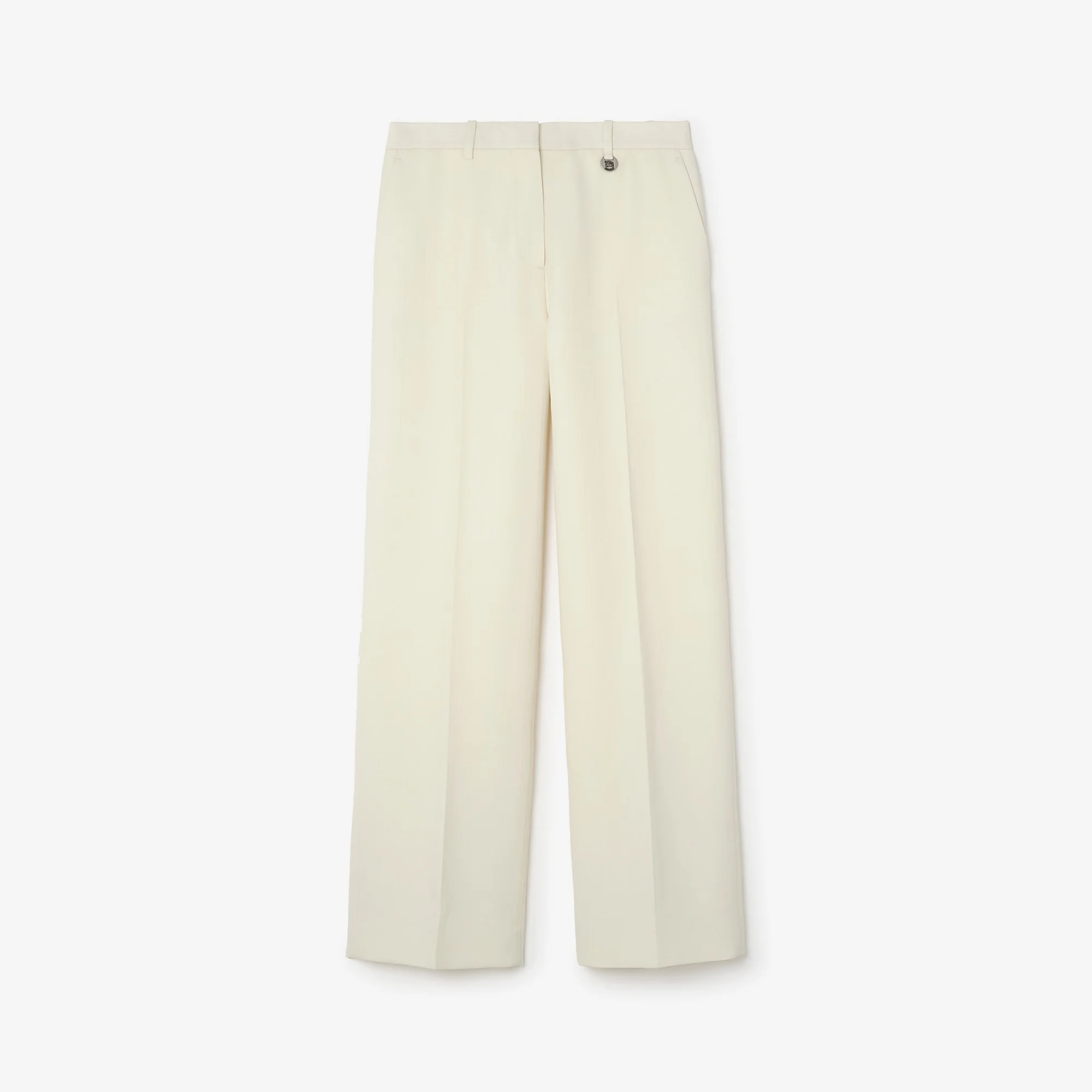 Pinstriped Wool Tailored Trousers - 1