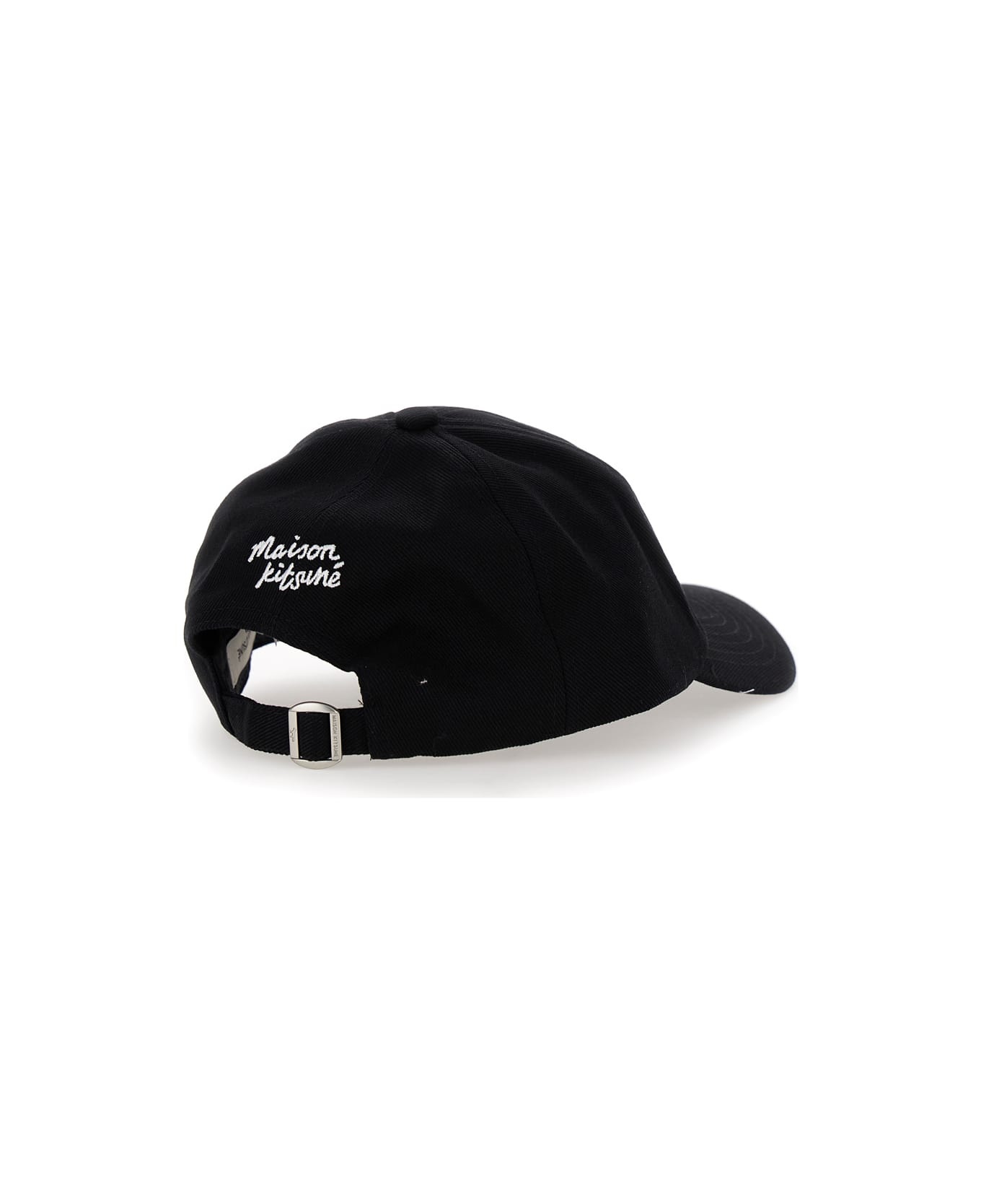 Black Baseball Cap With Fox Head Patch In Cotton Woman - 2