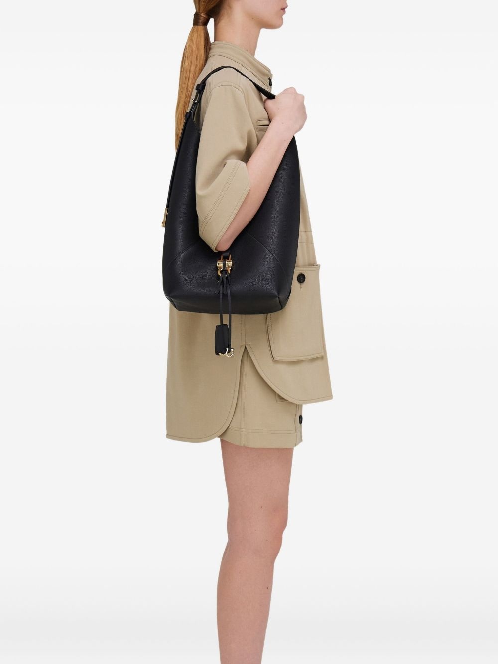 leather hobo shoulder bag - 2