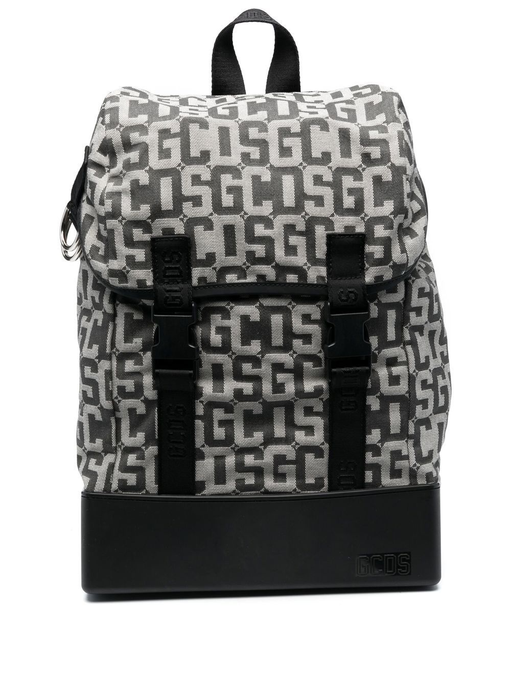monogram-pattern drawstring backpack - 1