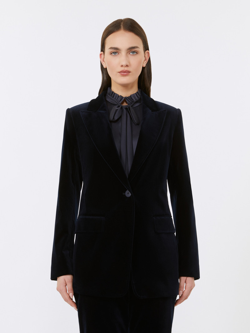 QUADRO Smooth velvet blazer 3