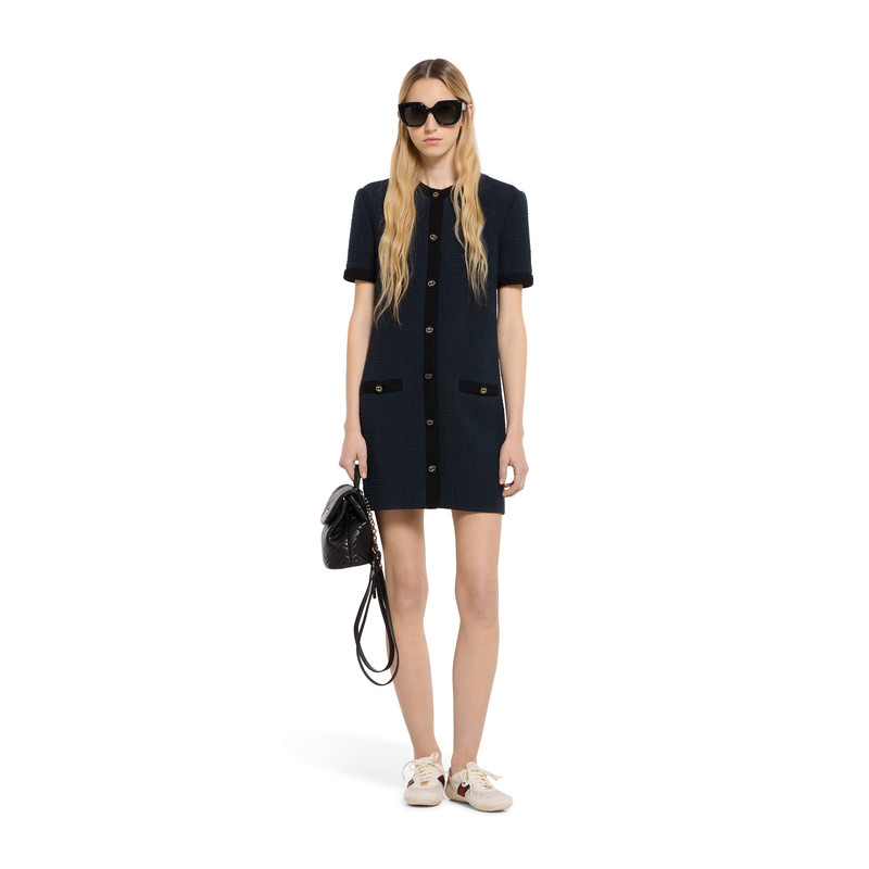GUCCI Wool textured tweed dress outlook