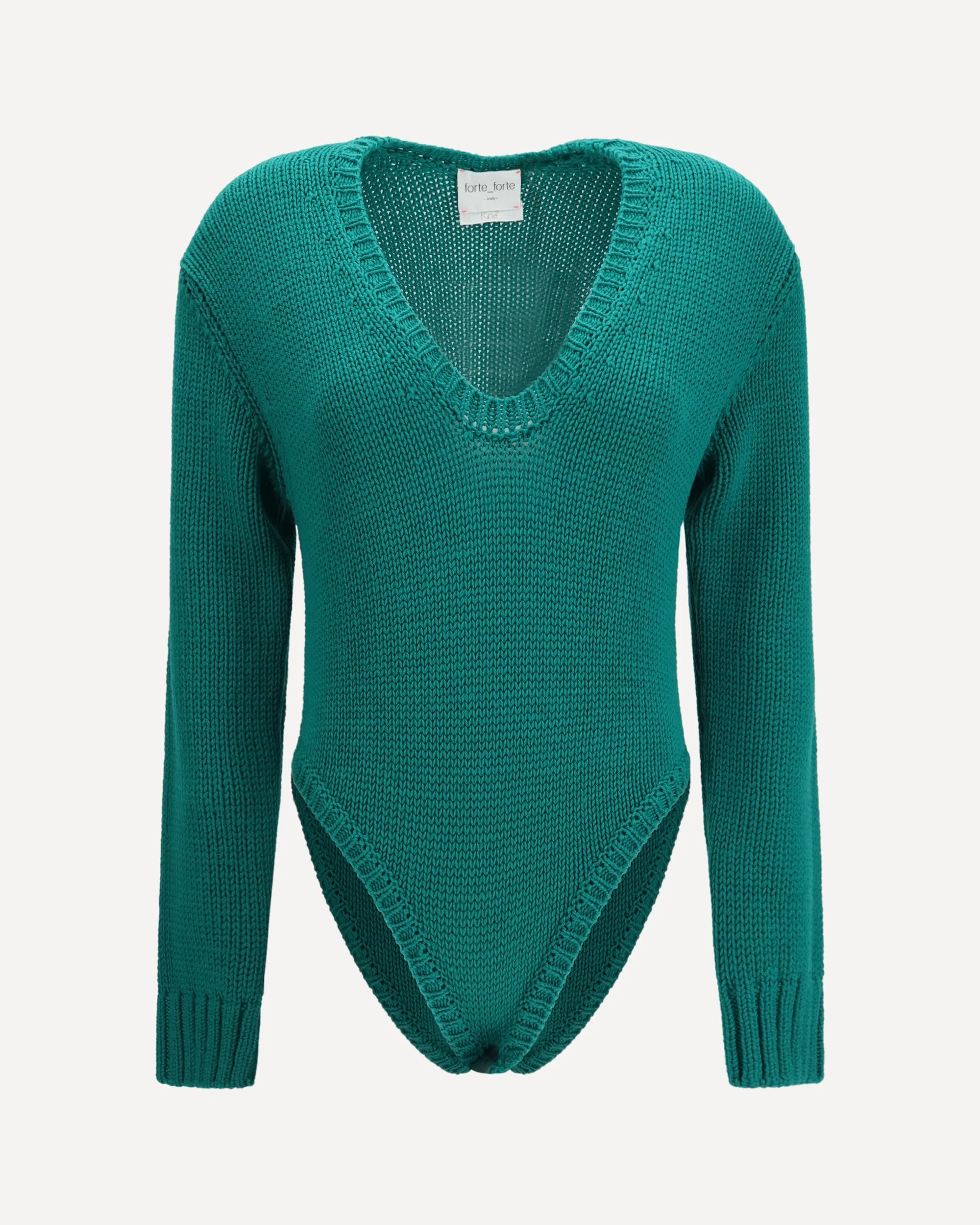 Cable-knit wool Bodysuit - 1