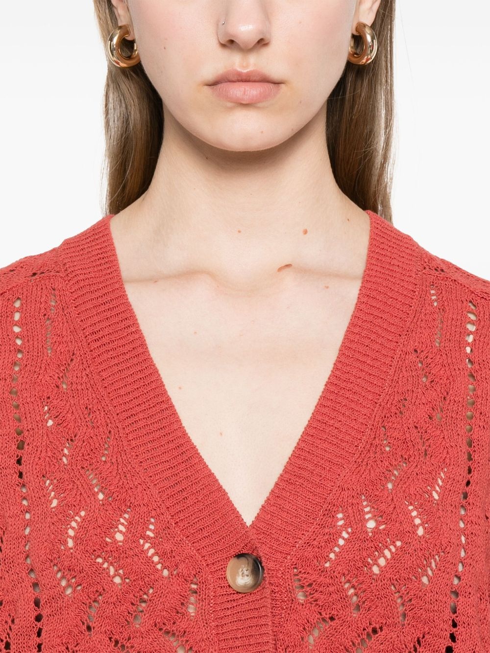 open-knit cardigan - 5