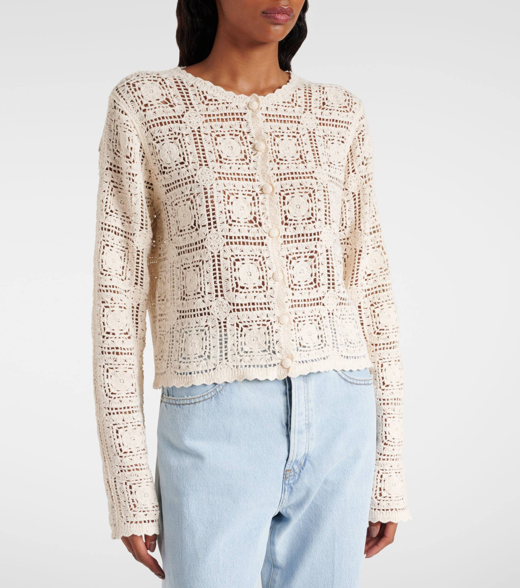 Crochet cotton cardigan - 6