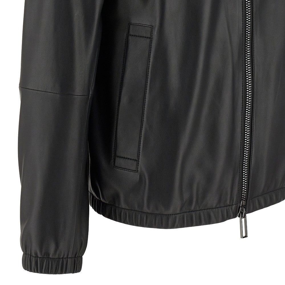 NAPPA LEATHER FULL-ZIP BLOUSON JACKET - 4