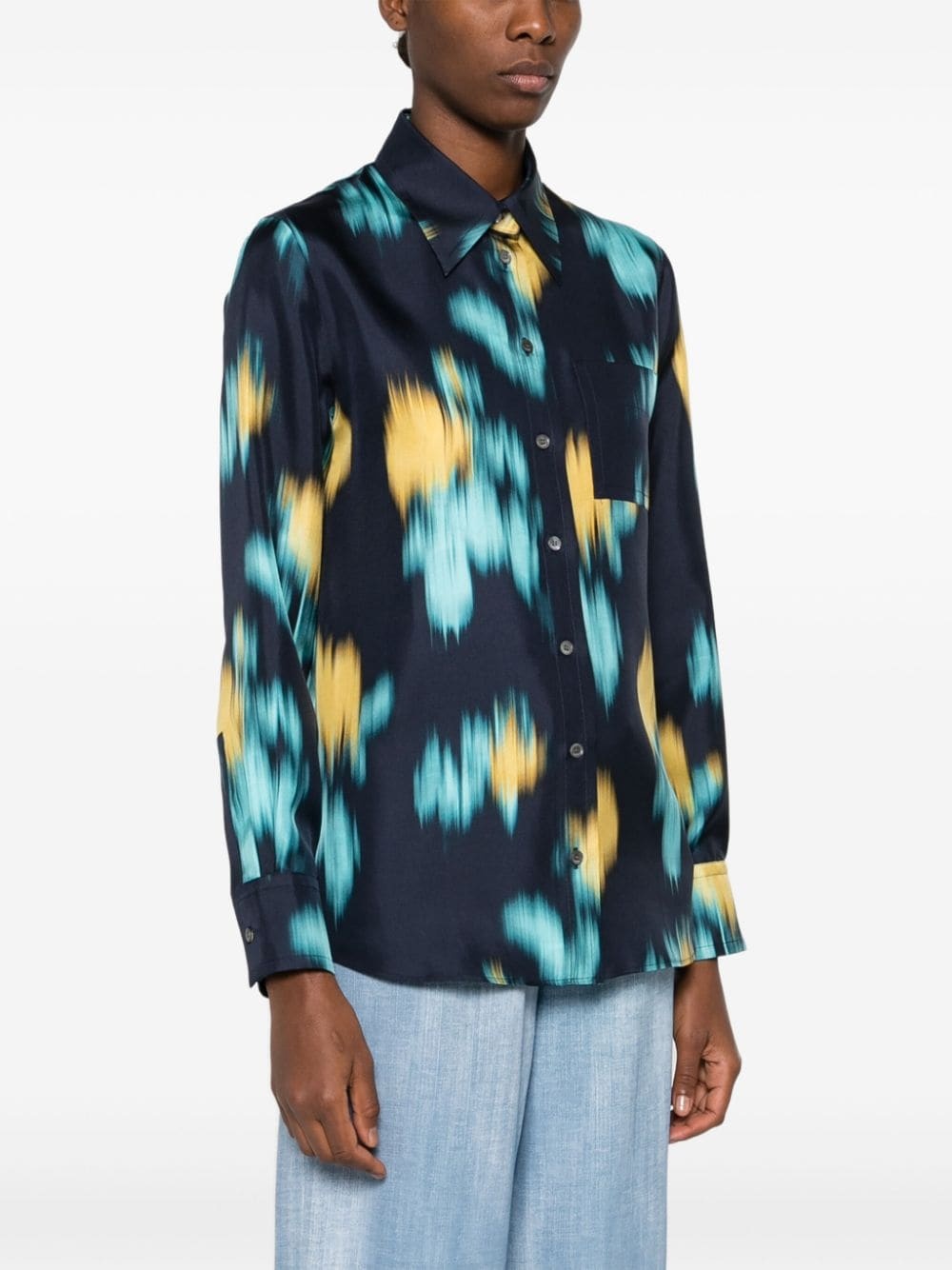 abstract-print shirt - 3
