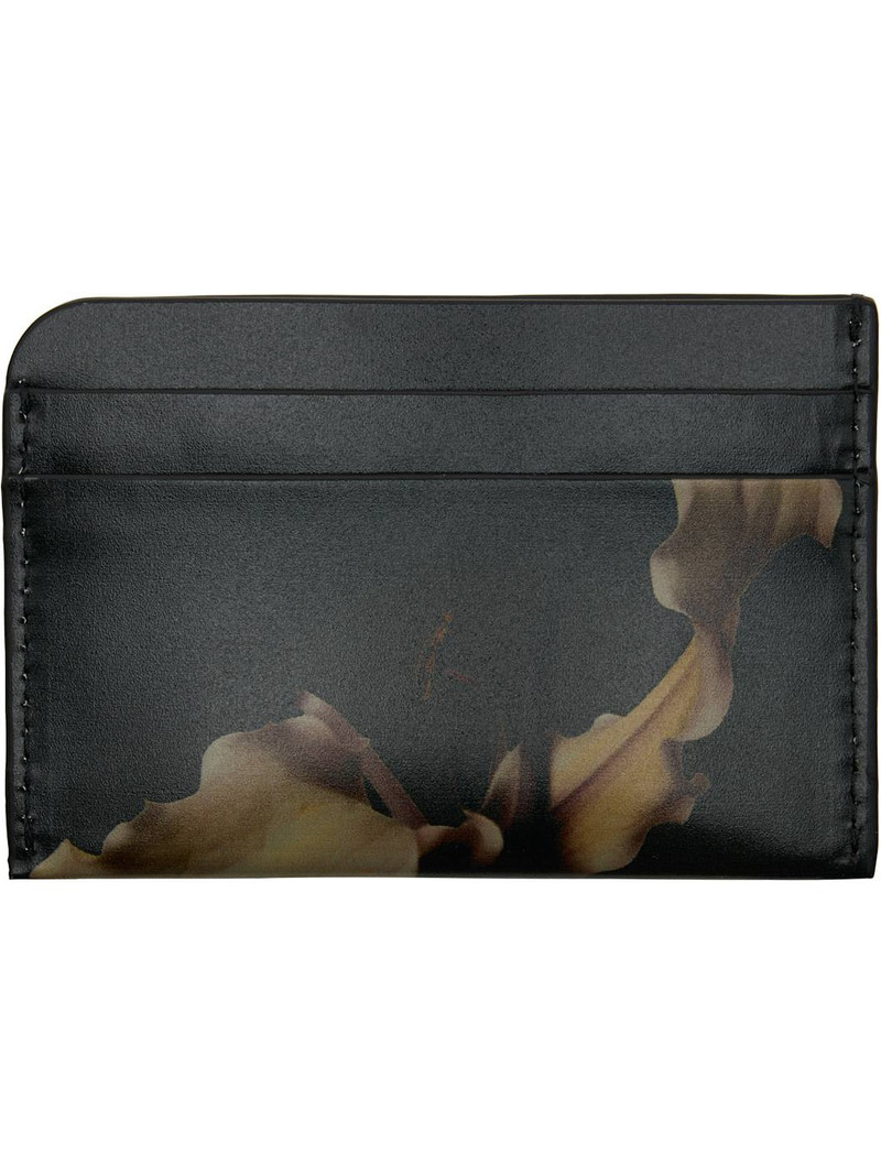 Dries Van Noten Black & Khaki Leather Card Holder outlook