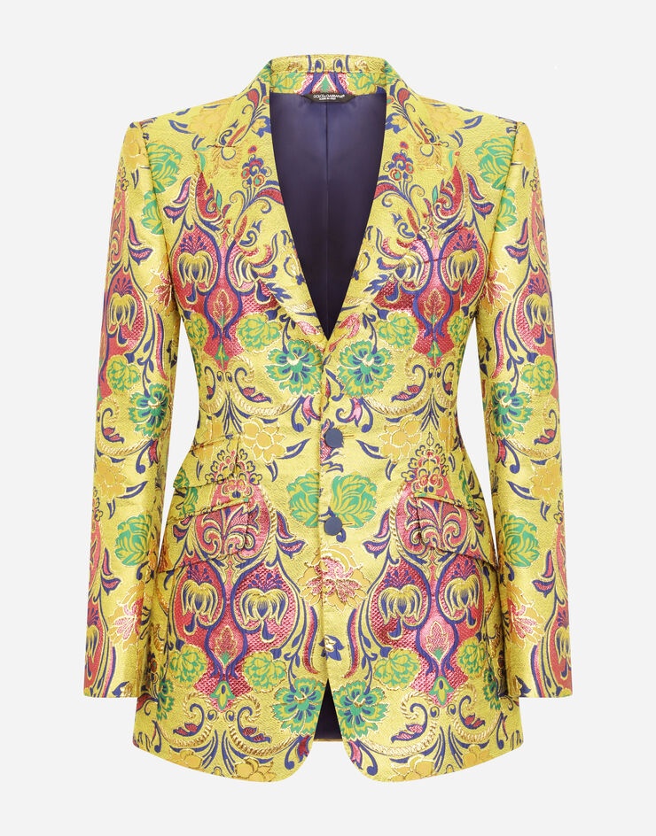 Floral lurex jacquard Beat-fit jacket - 3