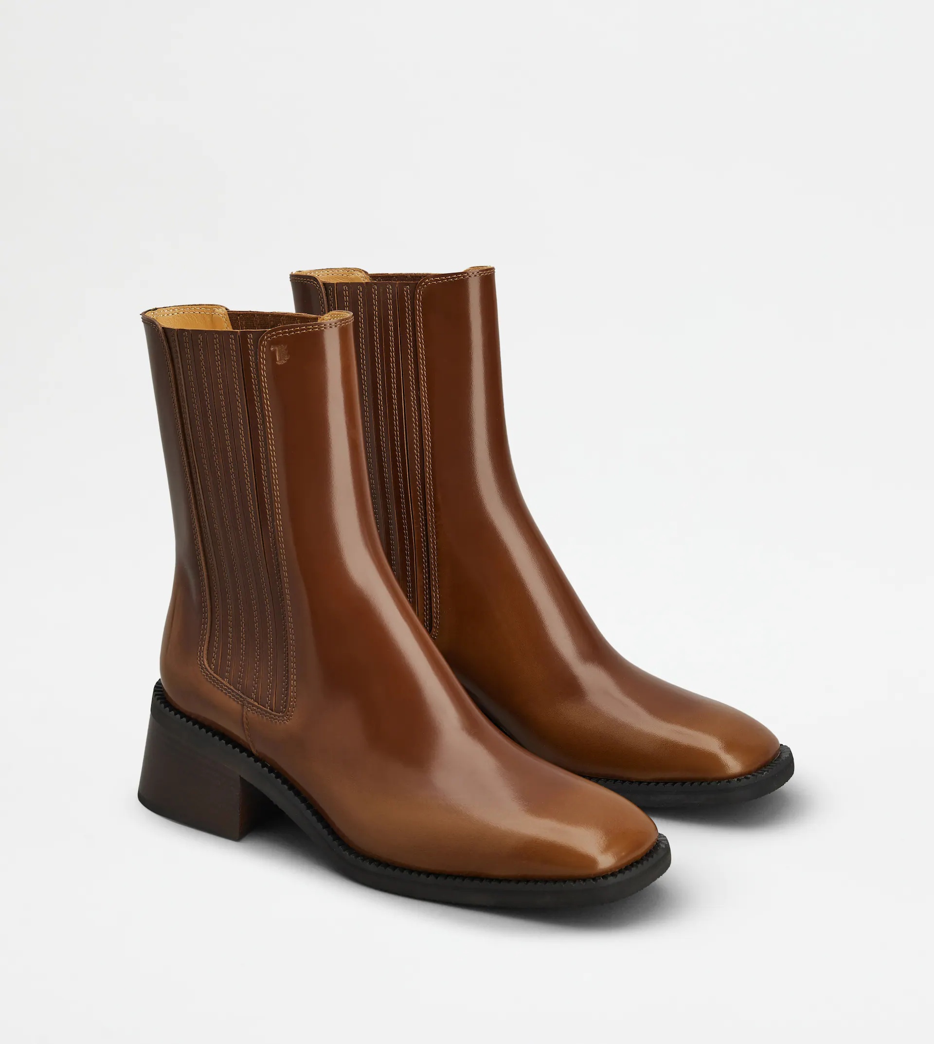 TOD'S CHELSEA BOOTS IN LEATHER - BROWN - 4