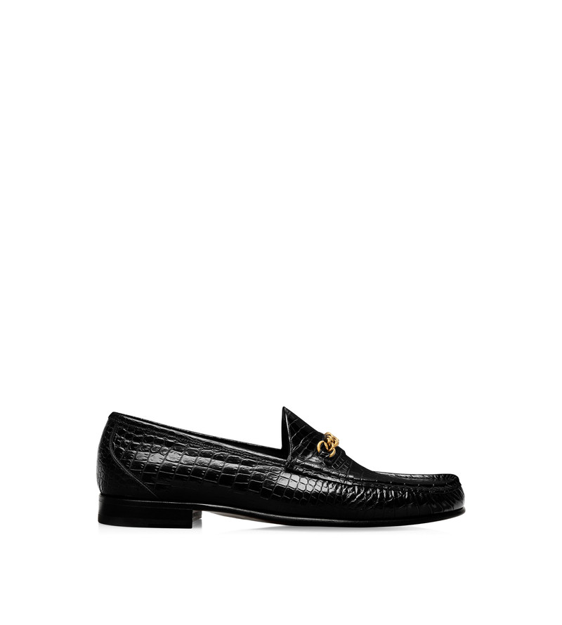 PRINTED CROC YORK CHAIN LOAFER - 1