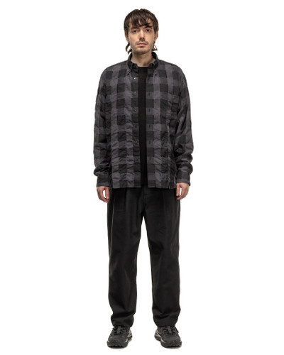 SOPHNET. High Twisted Washer Cotton Serge Wide Tapered Pants Black outlook