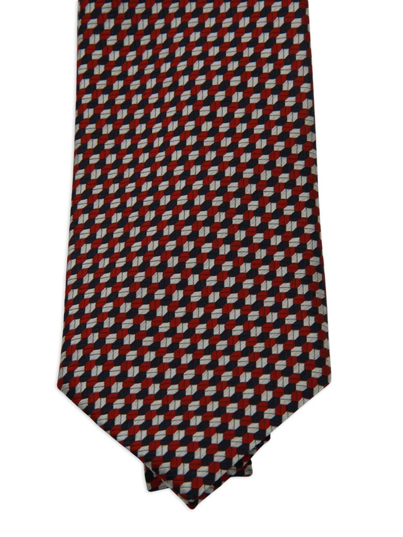 ZEGNA geometric-pattern tie outlook