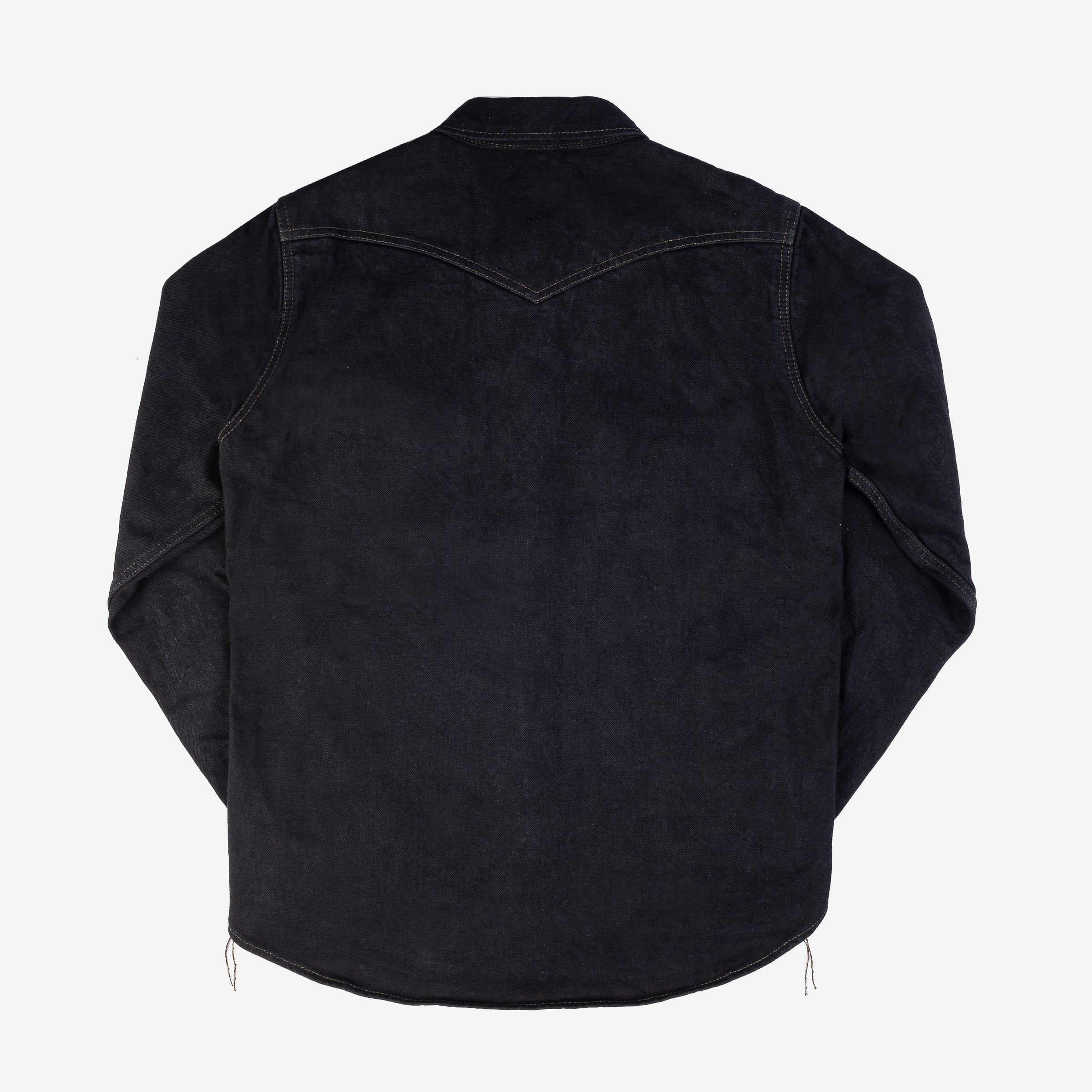IHSH-293-OD 18oz Vintage Selvedge Denim CPO Shirt - Indigo Overdyed Black - 5