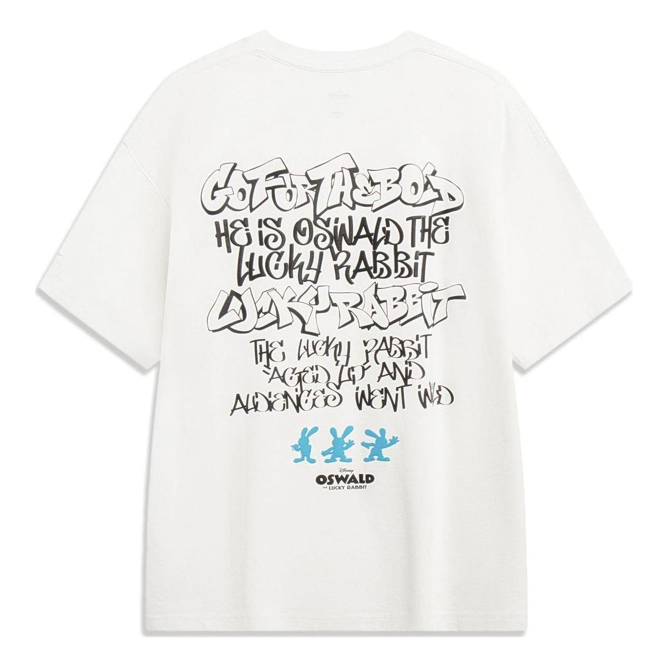 Li-Ning x Disney Oswald Graphic T-shirt 'White' AHST317-5 - 2