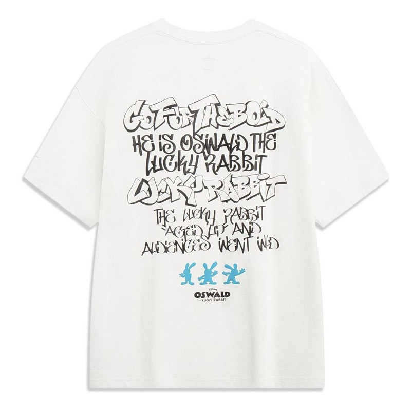 Li-Ning Li-Ning x Disney Oswald Graphic T-shirt 'White' AHST317-5 outlook