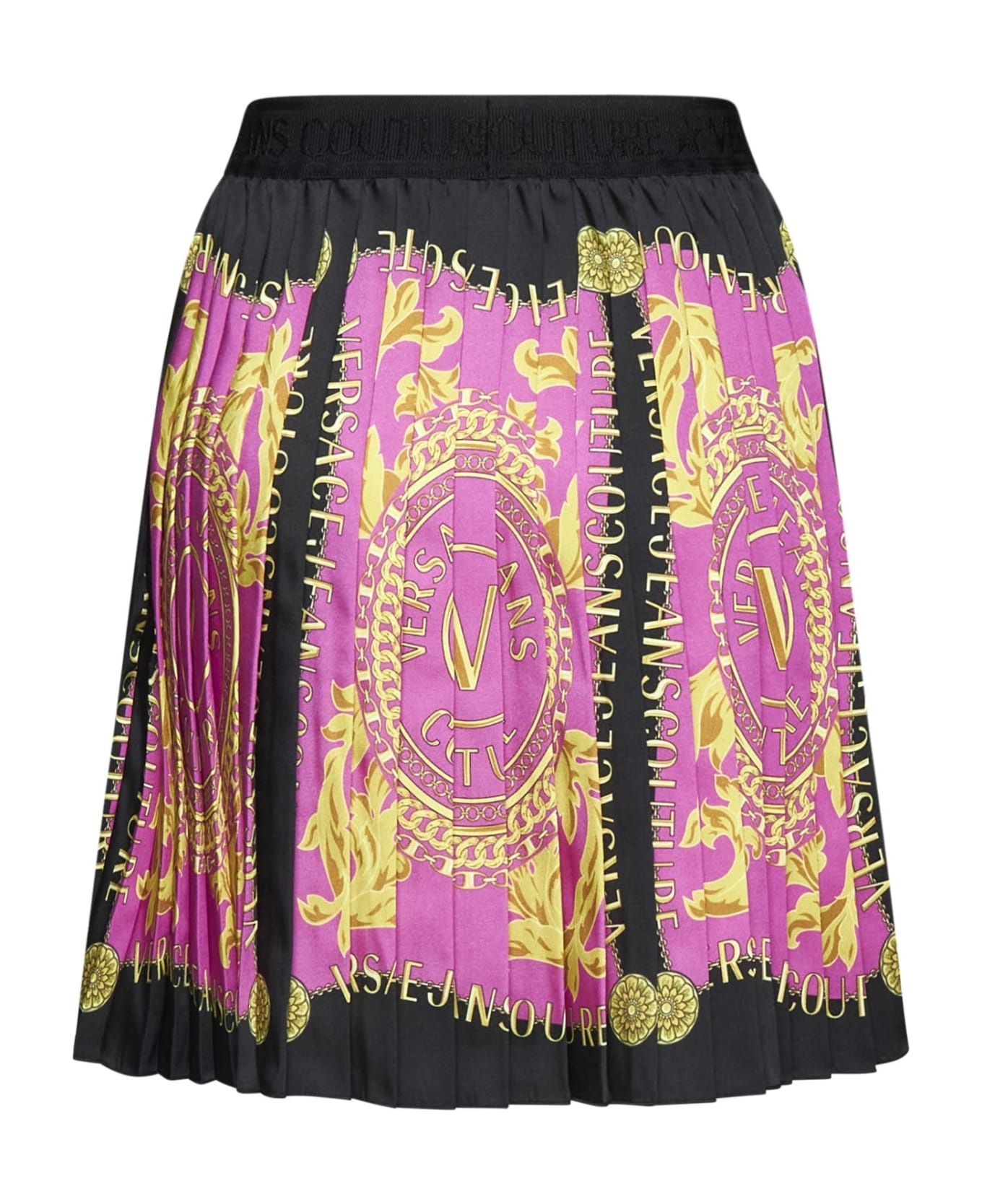 Logo Couture Pleated Mini Skirt - 2