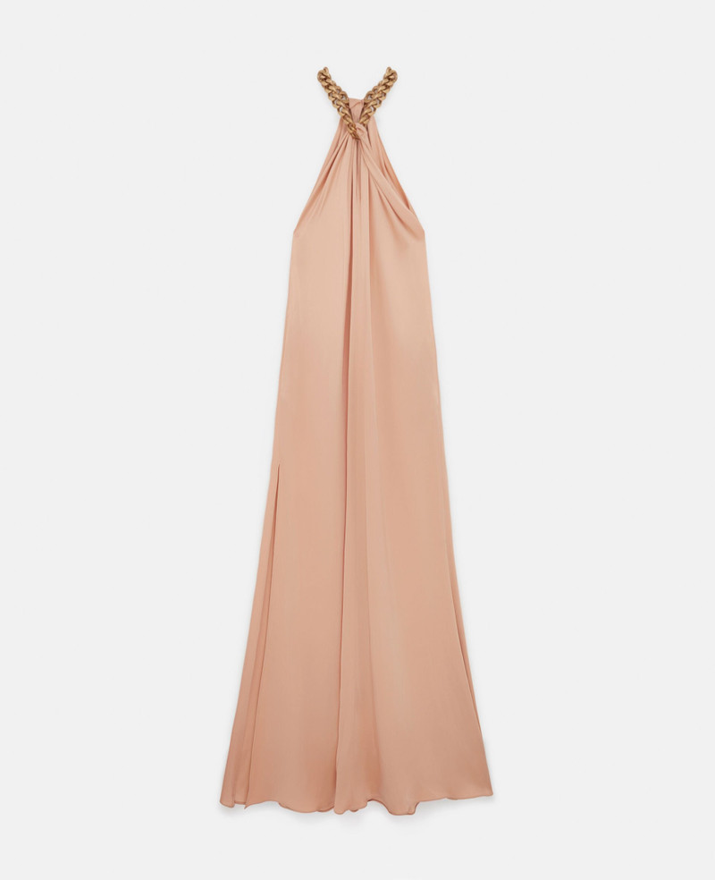Chain Halterneck Satin Maxi Dress 1