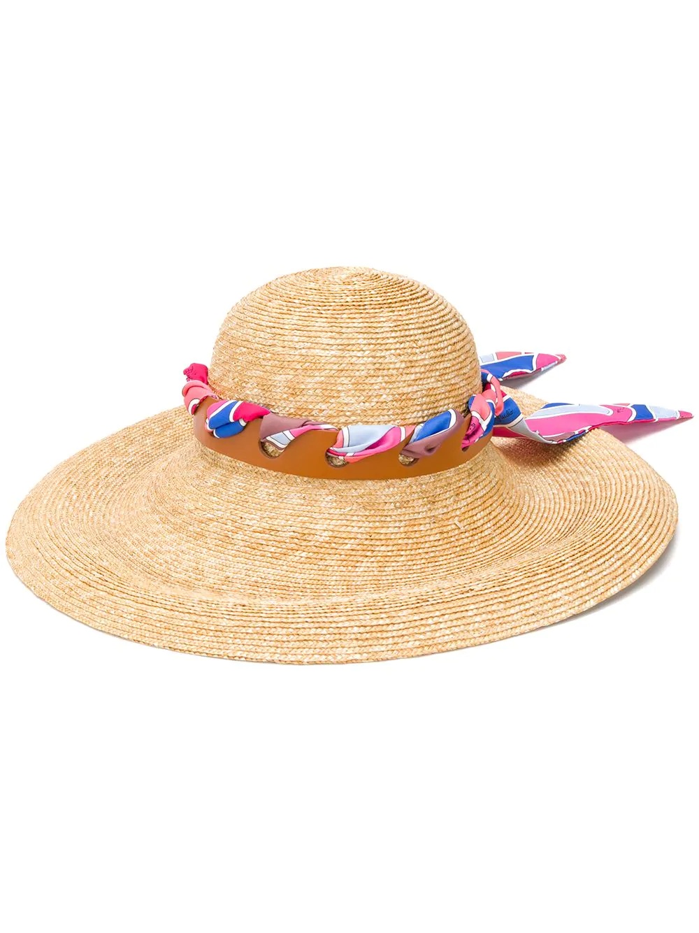 scarf trim sun hat - 1