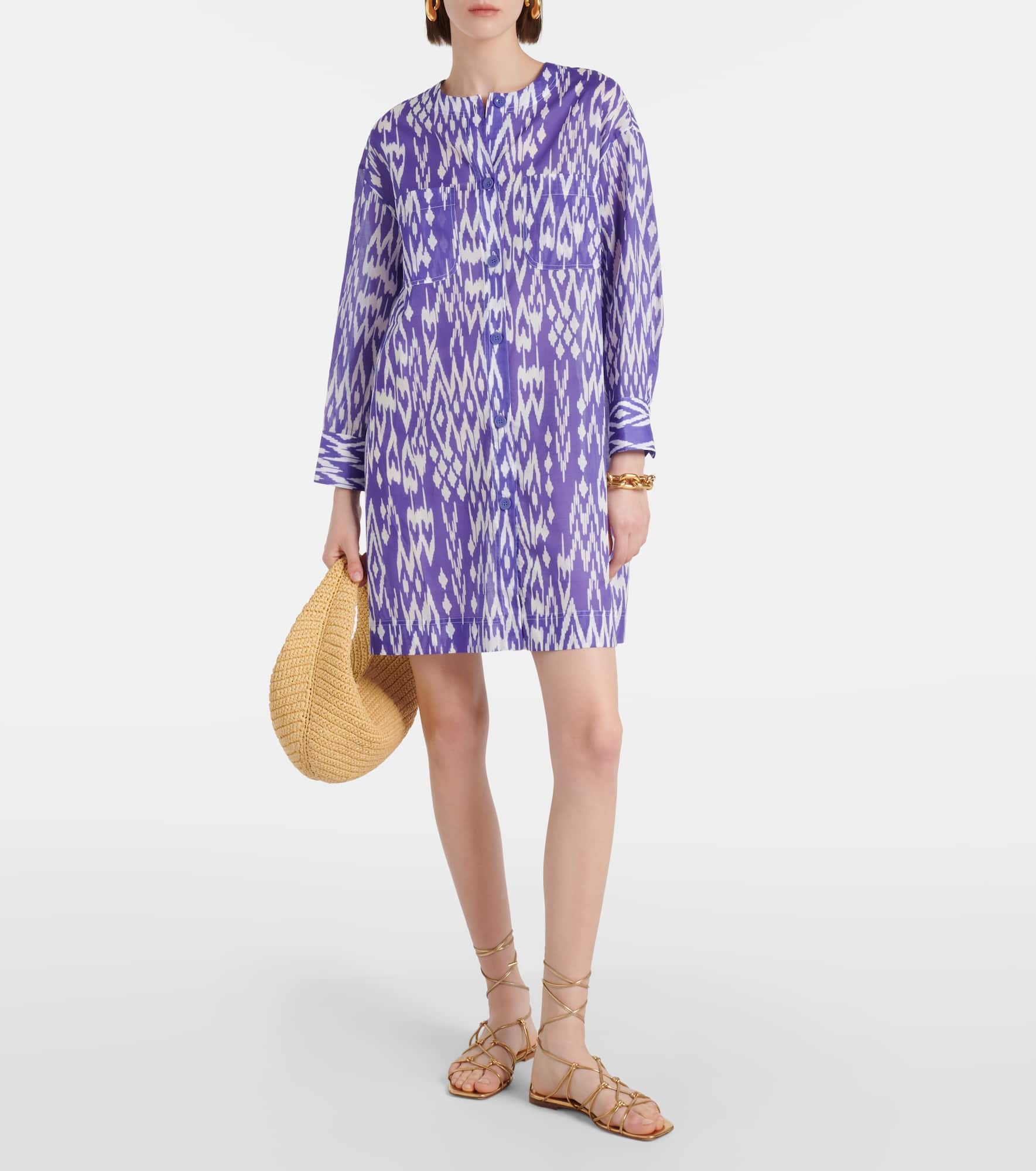 Hurricane printed cotton shirt dress - 2