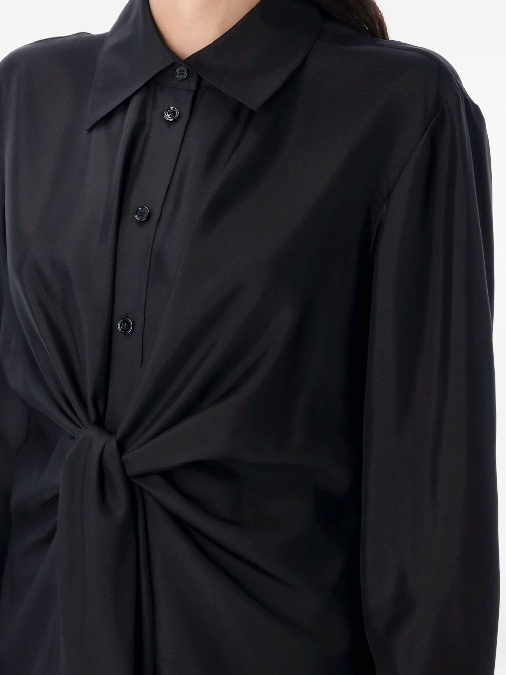 knotted silk shirt - 3