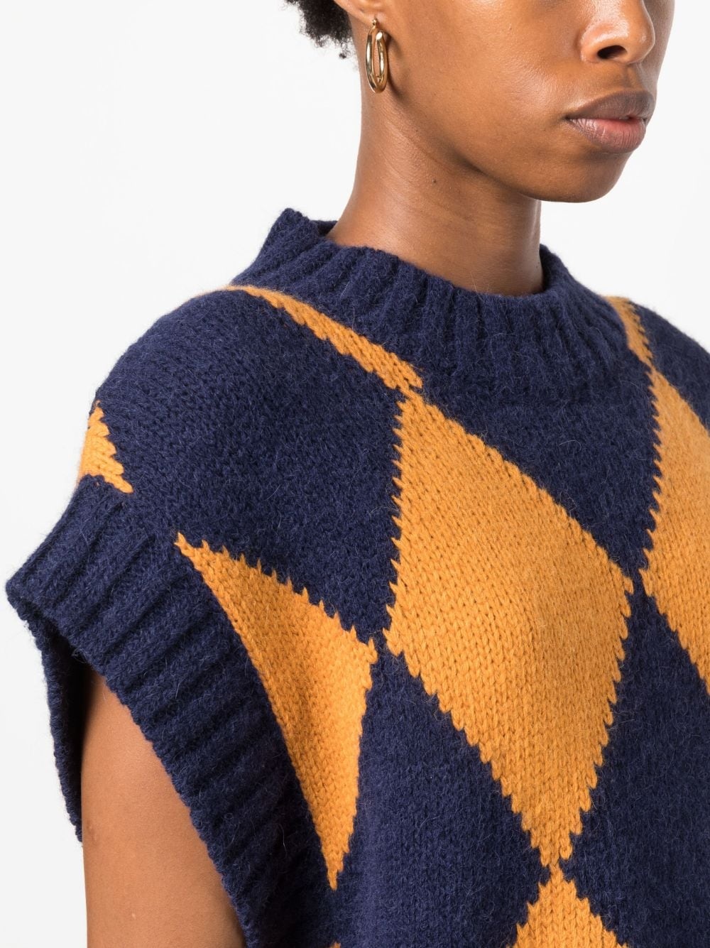 argyle intarsia-knit vest - 5