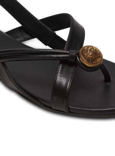Balmain Alma flat sandals in leather outlook
