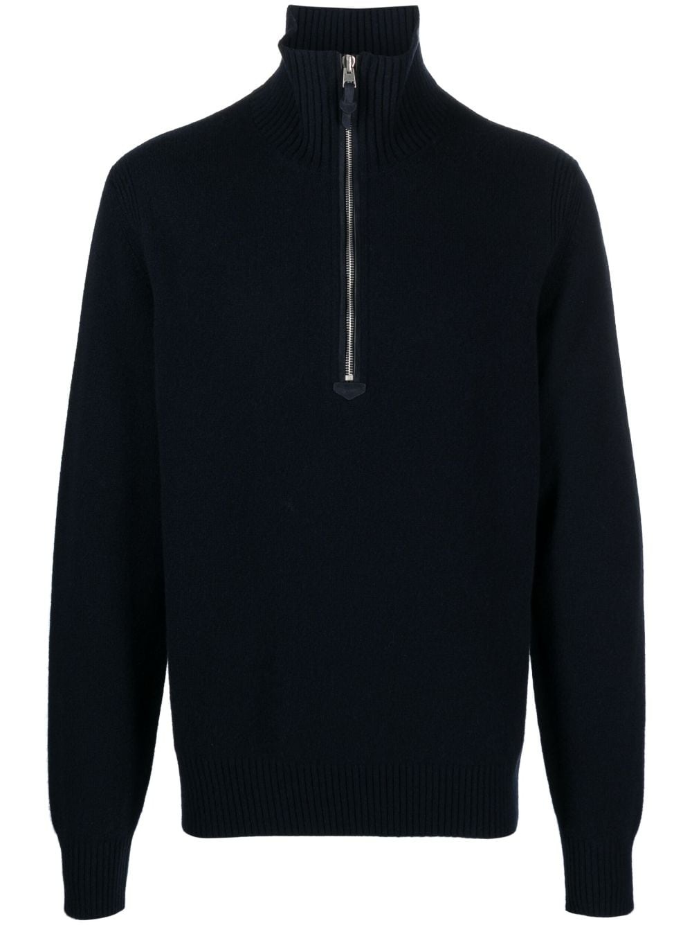 half-zip knitted jumper - 1