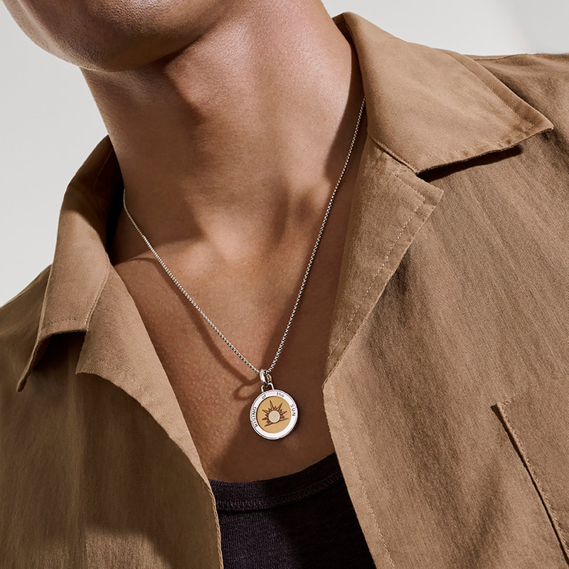 Sun Talisman Necklace, Sterling Silver, Enamel 4