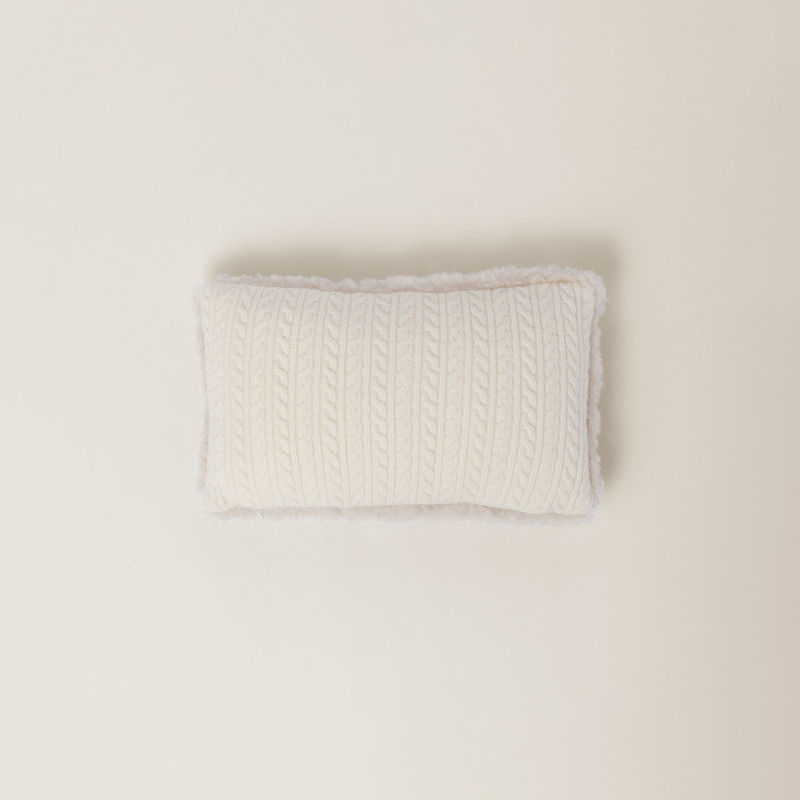 Wool, cashmere and shearling pillow 1