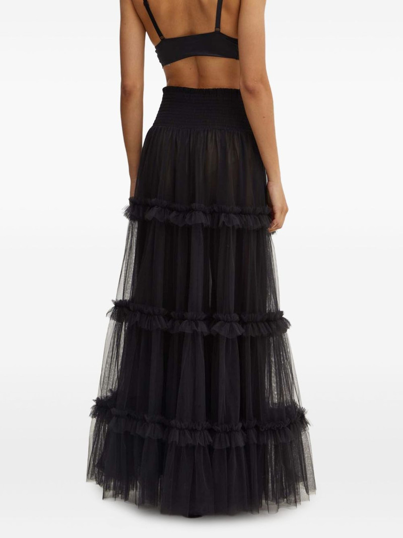 VERSACE JEANS COUTURE ruffled smocked midi dress outlook