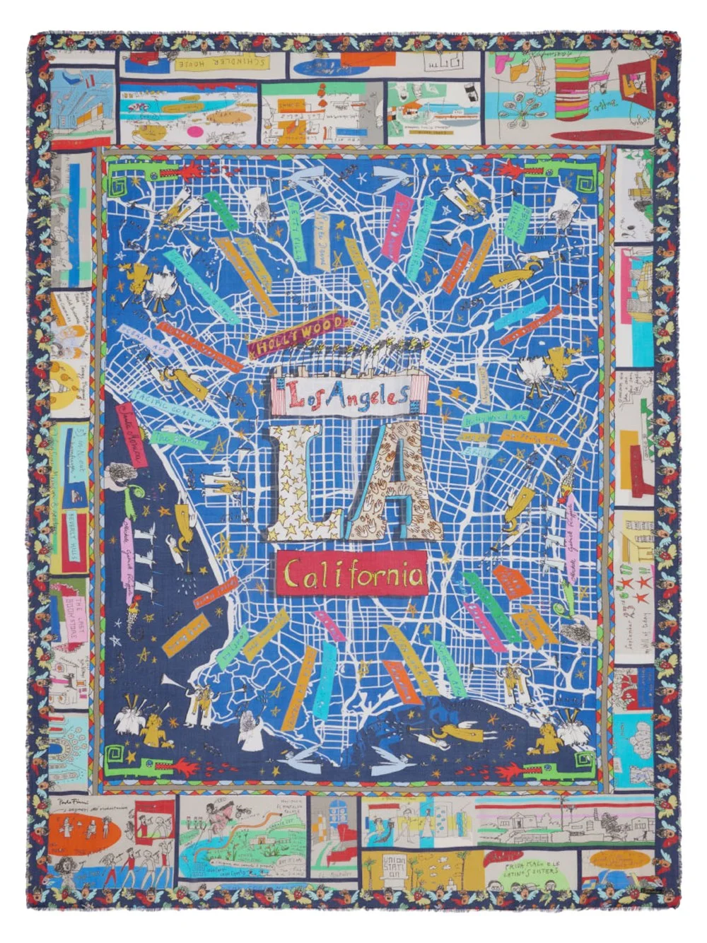 In collaboration with Paolo Fiumi: printed Los Angeles stole - 1