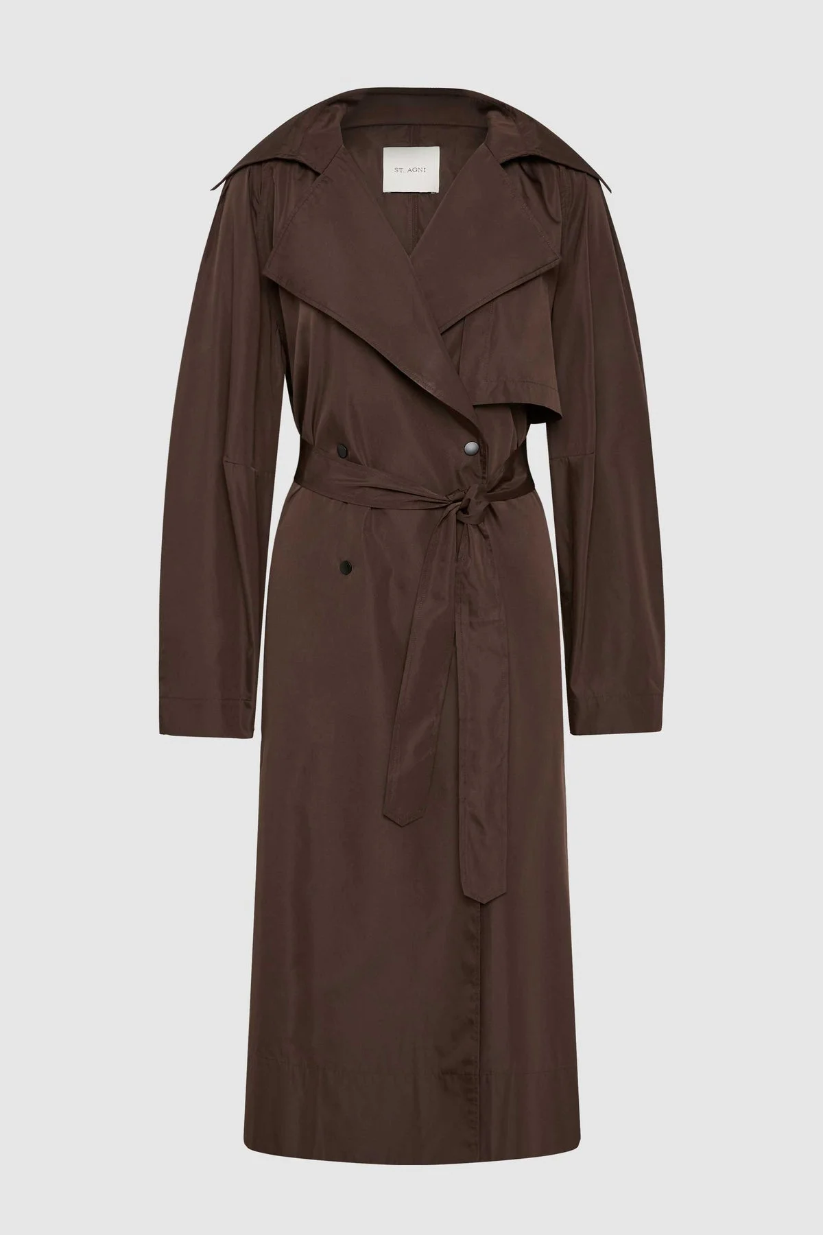 Paper Taffeta Relaxed Trench - Mocha - 1