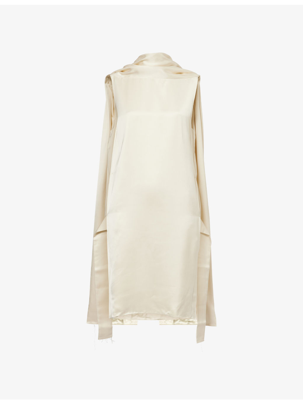 Cocoon Scarf Woven Midi Dress - 1