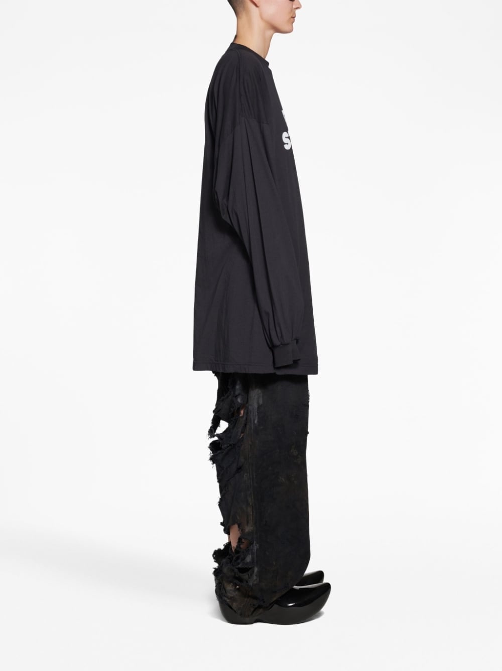 oversized long-sleeve hoodie - 3