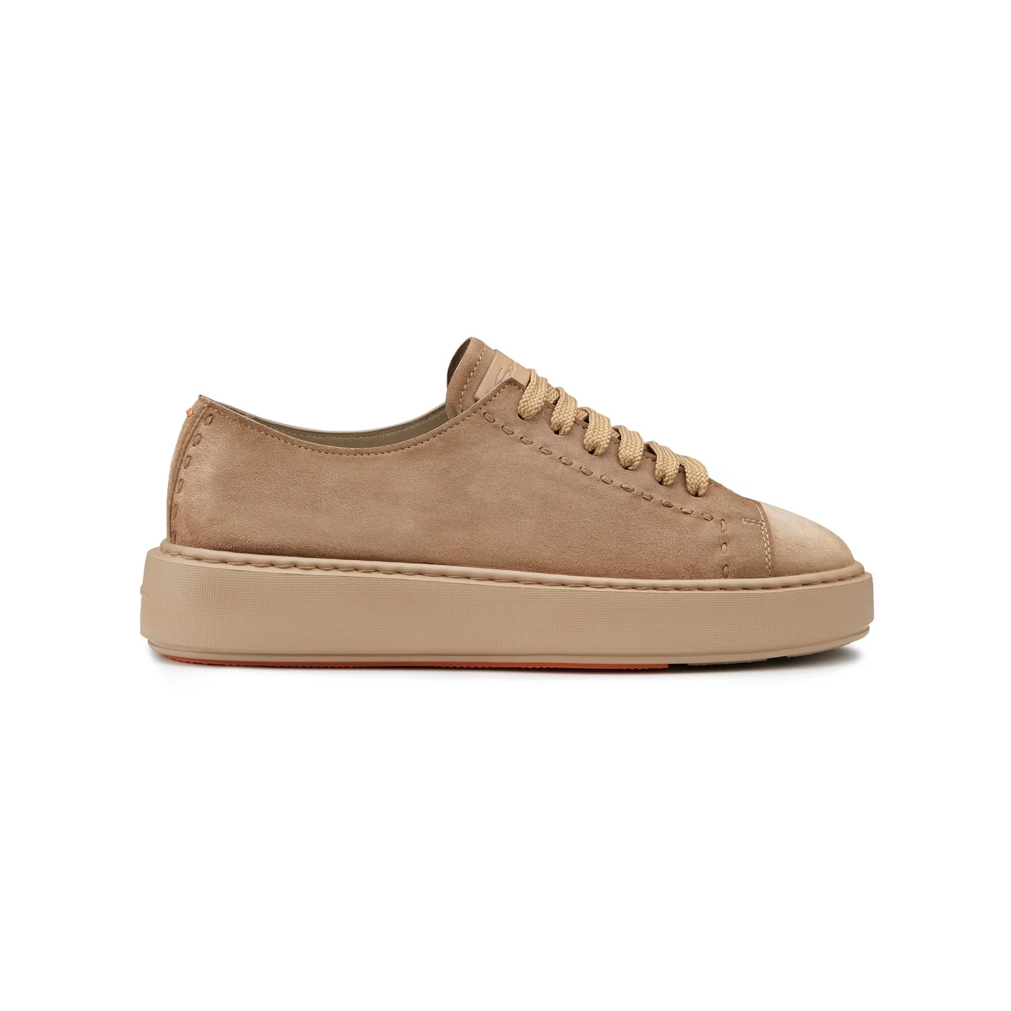 Women's beige suede sneaker - 1