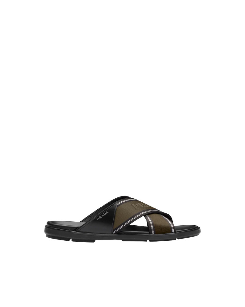 Leather and nylon sandals 1