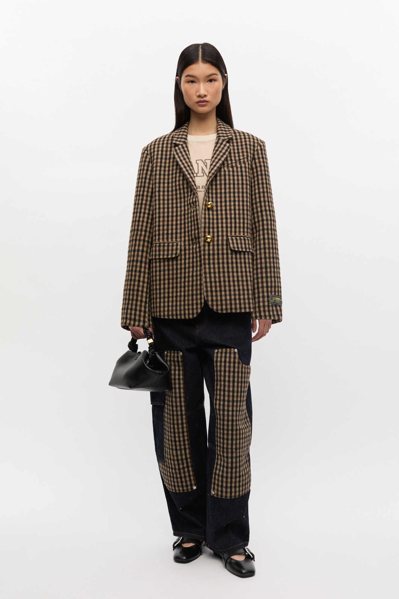 CHECK WOOL BLAZER - 3
