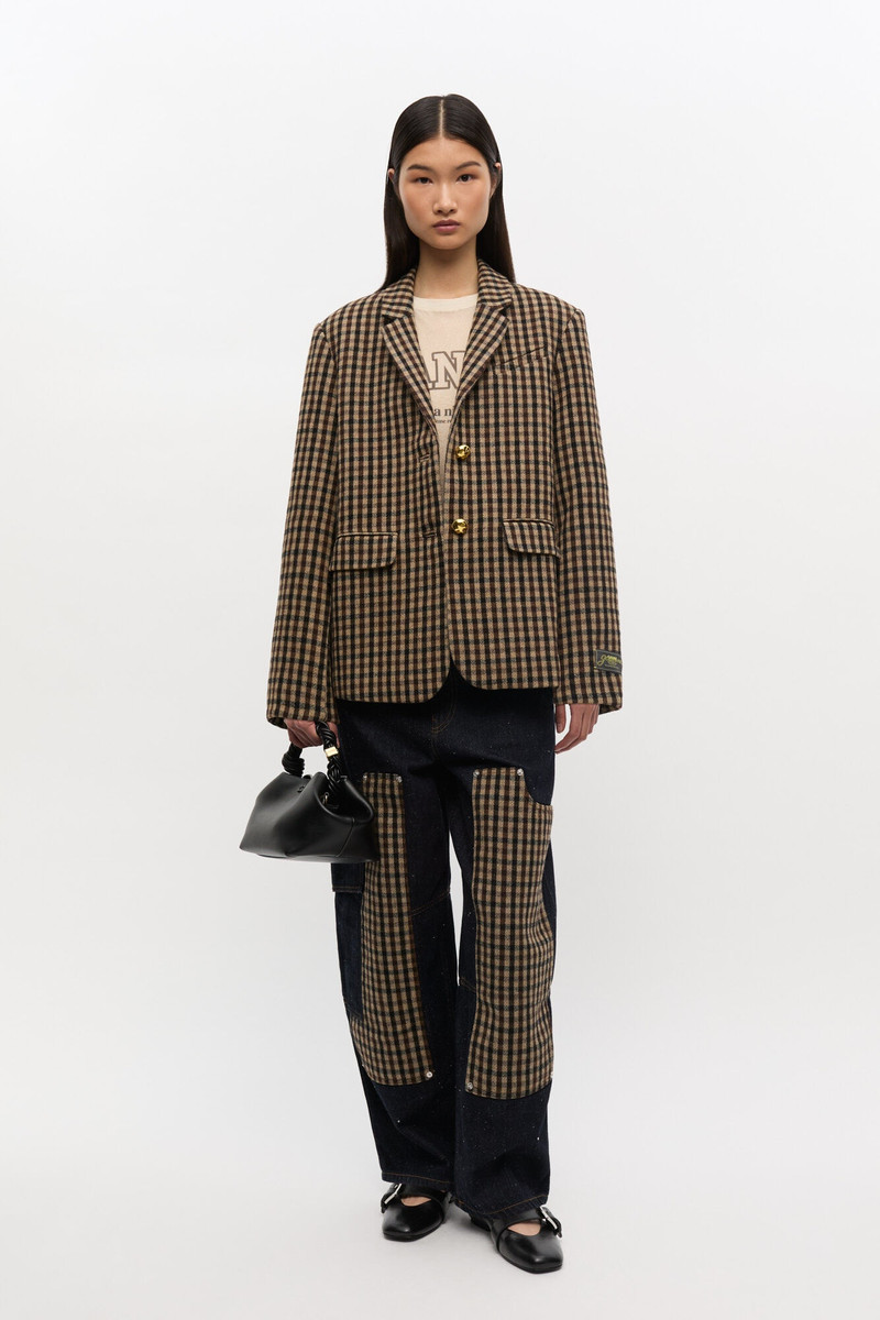 CHECK WOOL BLAZER 3