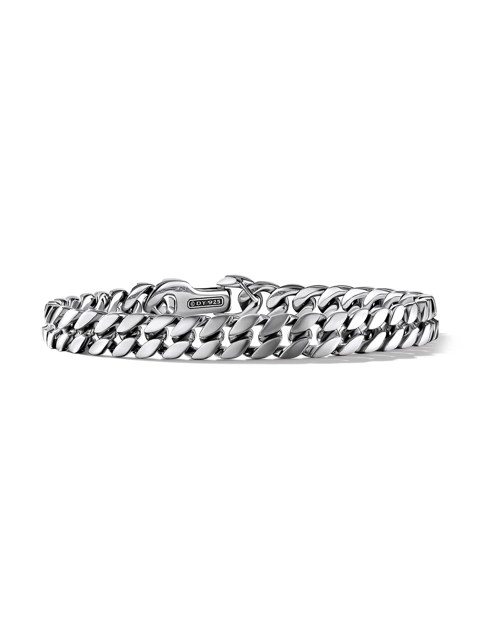 Men's Curb Chain Bracelet In Sterling Silver - Silver - 1