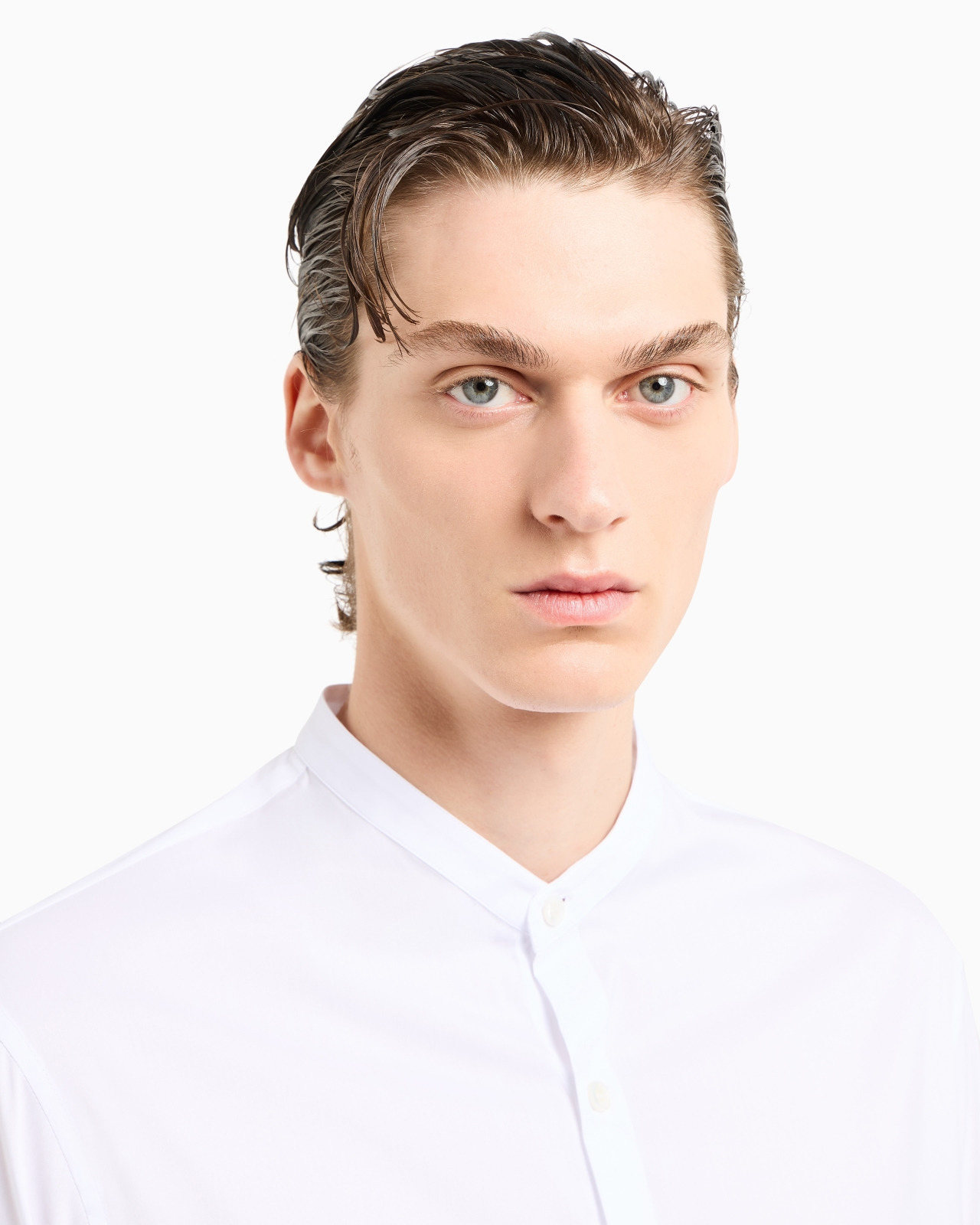 Plain-knit stretch cotton Icon shirt - 5