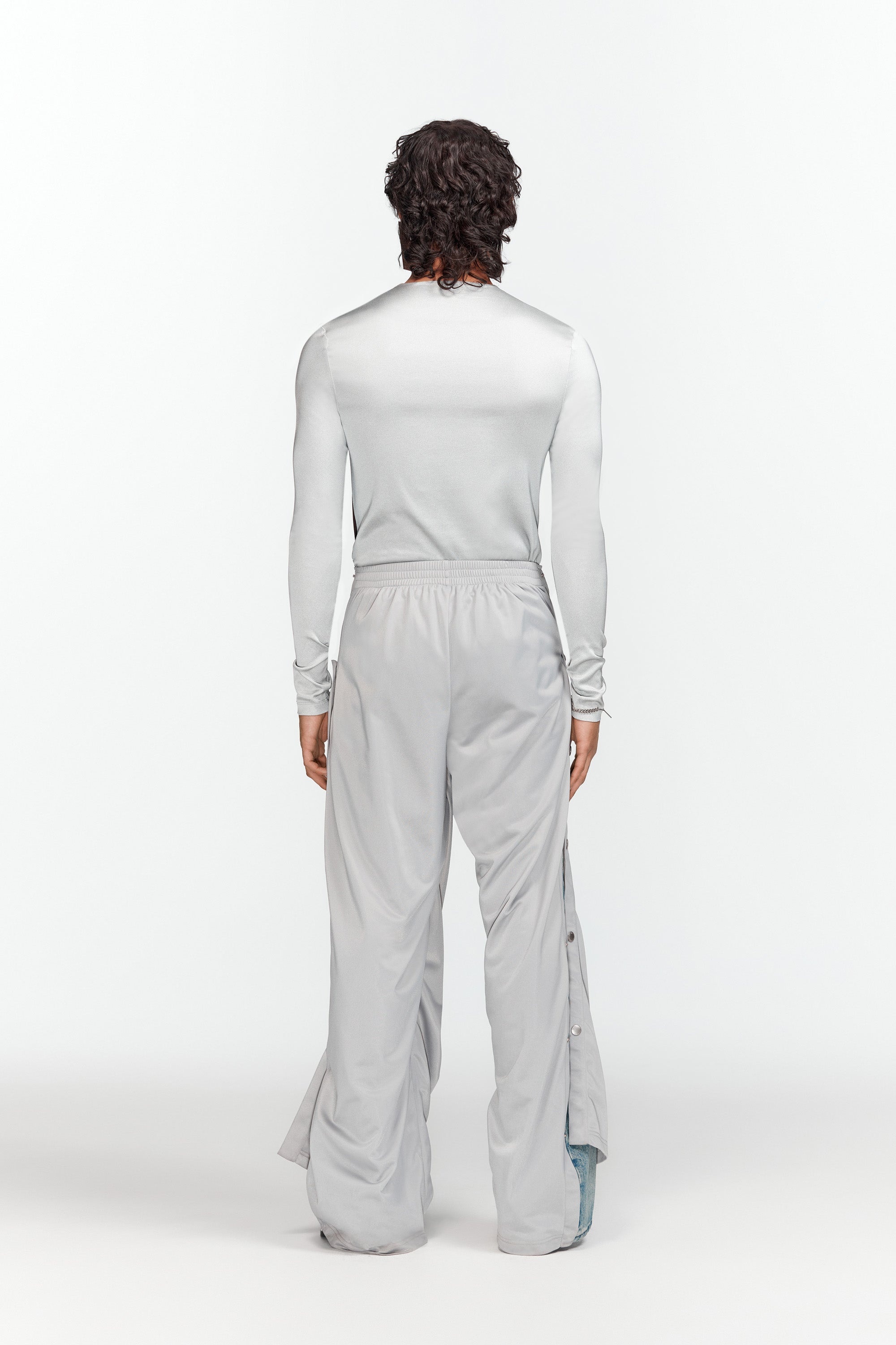 Snap Off Denim Track Pants - 5