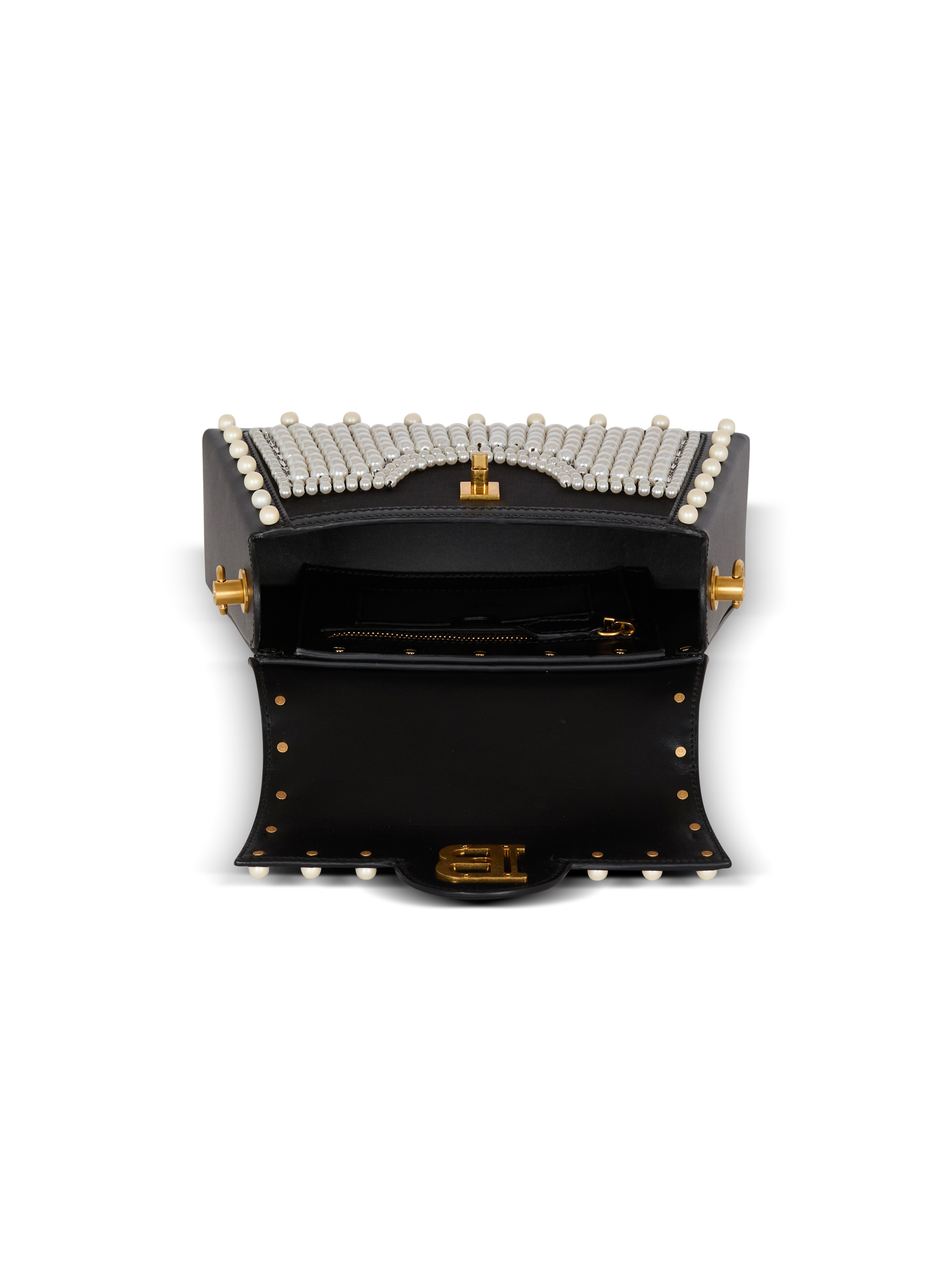B-Buzz Dynasty bag in leather and embroidered satin - 6