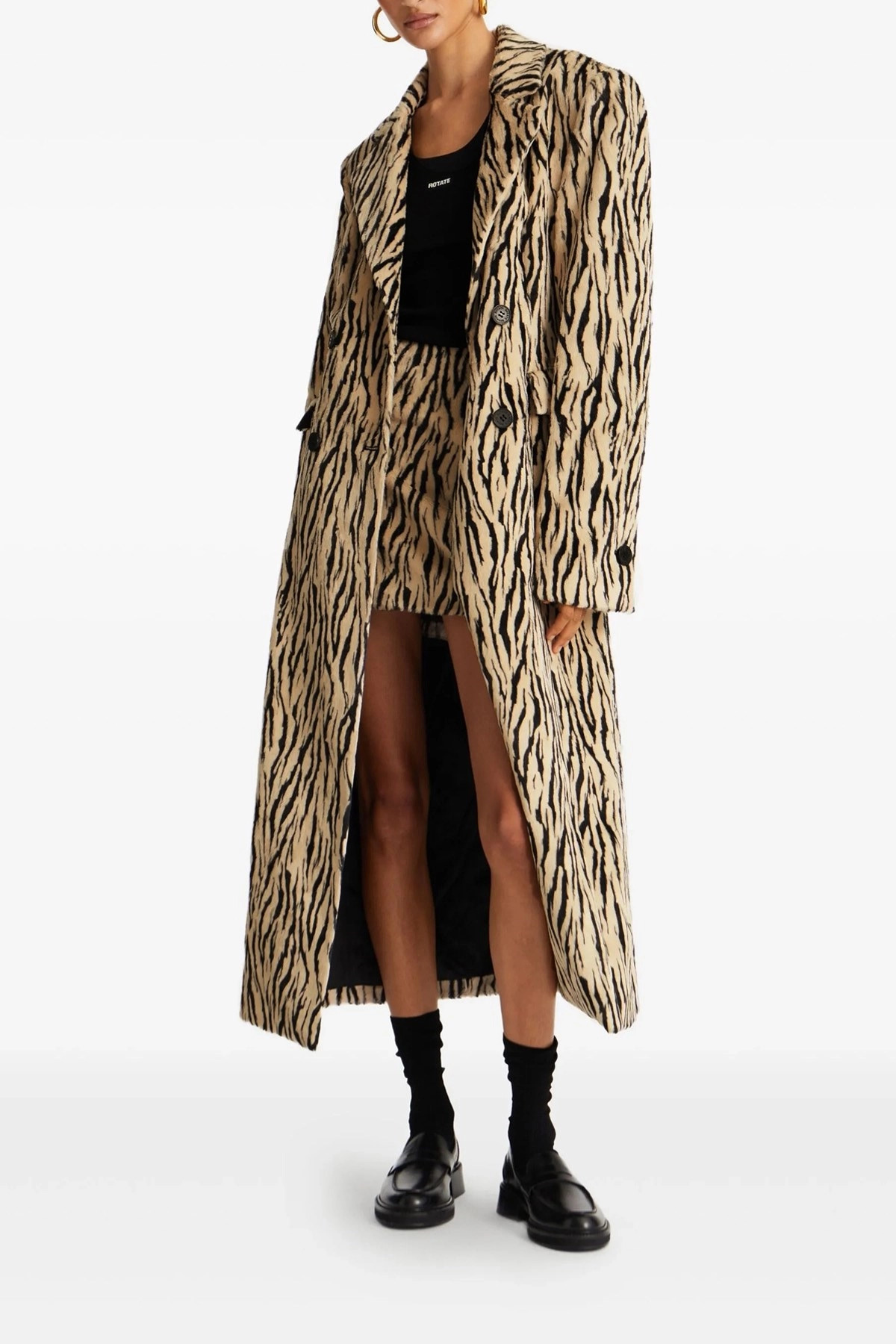 'Printed Faux Fur' coat - 2