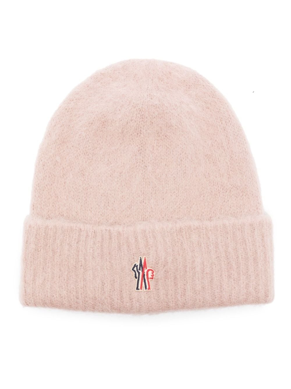 logo-embroidered ribbed beanie - 1