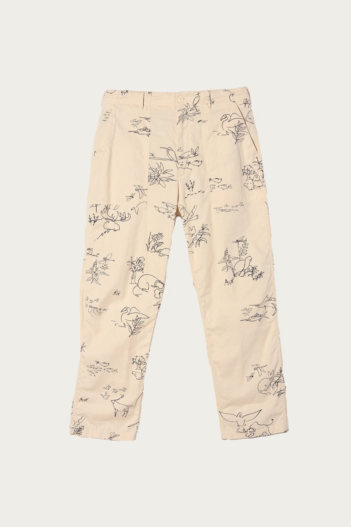 Fatigue Pant - Natural Animal Print 6.5oz Natural Twill - 1
